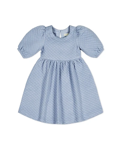 Hope & Henry Baby Girls Quilted Puff Sleeve Dress