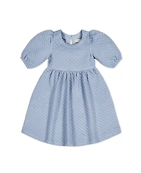Hope & Henry Baby Girls Quilted Puff Sleeve Dress