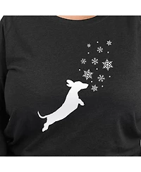 Hybrid Apparel Dachshund Snow Plus Graphic Pullover