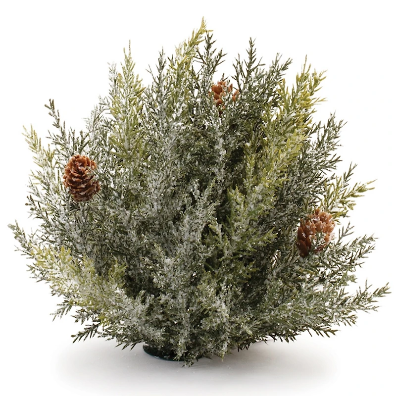 Slickblue Set of 2 Icy Pine Half Orbs Perfect for Winter and Holiday Decorations