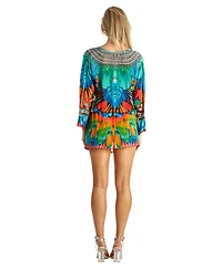 La Moda Clothing Women's Drawstring Elasic Waist Short Dress