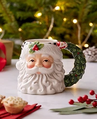 Spode Christmas Tree Black & White Santa Mug