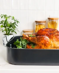 Sedona Kitchen Carbon Steel Nonstick 21" Extra-Large Roaster with Rack