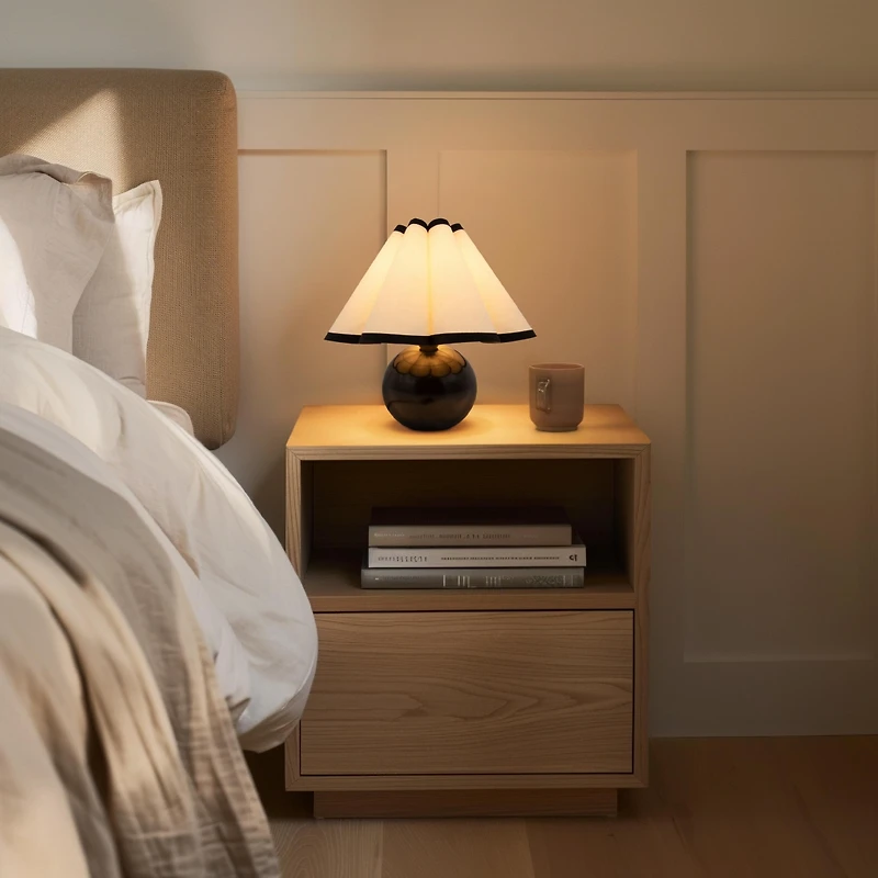 Blair Modern Led Classic Table Lamp with Black Marble Base (10"), Bulb Included