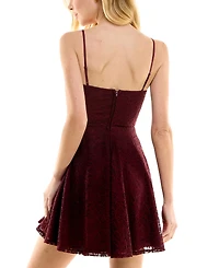 City Studios Juniors' Adjustable Lace Mini Dress