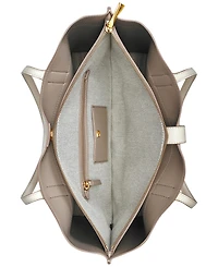 Donna Karan New York Bridgehampton Leather Turnlock Triple Compartment Tote