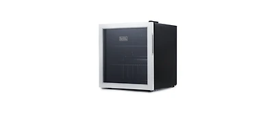 Black & Decker 1.7 Cu. Ft. Beverage Cooler with Double Pane Glass Door Drink Fridge with 63-Can Capacity