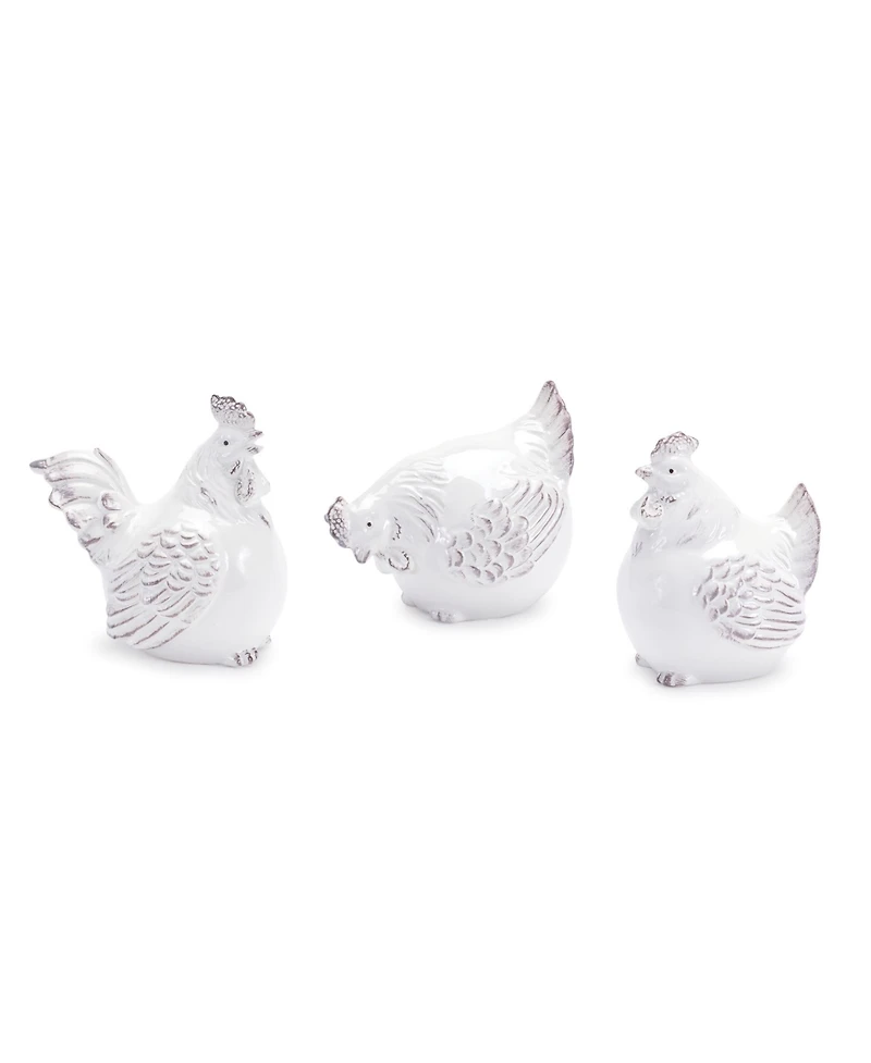 Slickblue Chicken Figurine Set of 6 Charming Farmhouse Decor for Your Home