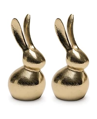Slickblue Aluminum Rabbit Set of 2 Elegant Home Decor Accents