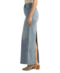 Silver Jeans Co. Women's Back-Slit Maxi Jean Skirt