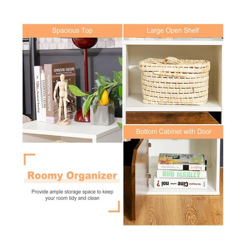 Set of 2 Nightstands Side End Table for Living Room