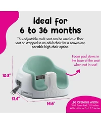 Bumbo Baby Toddler Adjustable 3-in-1 Booster Seat/High Chair & Tray, Hemlock