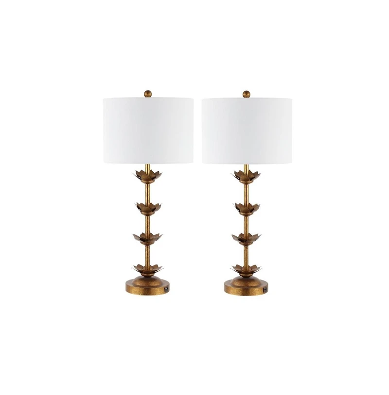 Safavieh Lani Table Lamp Set Of 2 W/ Usb Port