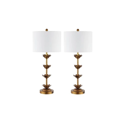 Safavieh Lani Table Lamp Set Of 2 W/ Usb Port
