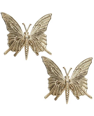 Slickblue Butterfly Figurine Set of 2: Elegant Decorative Accents for Home and Garden