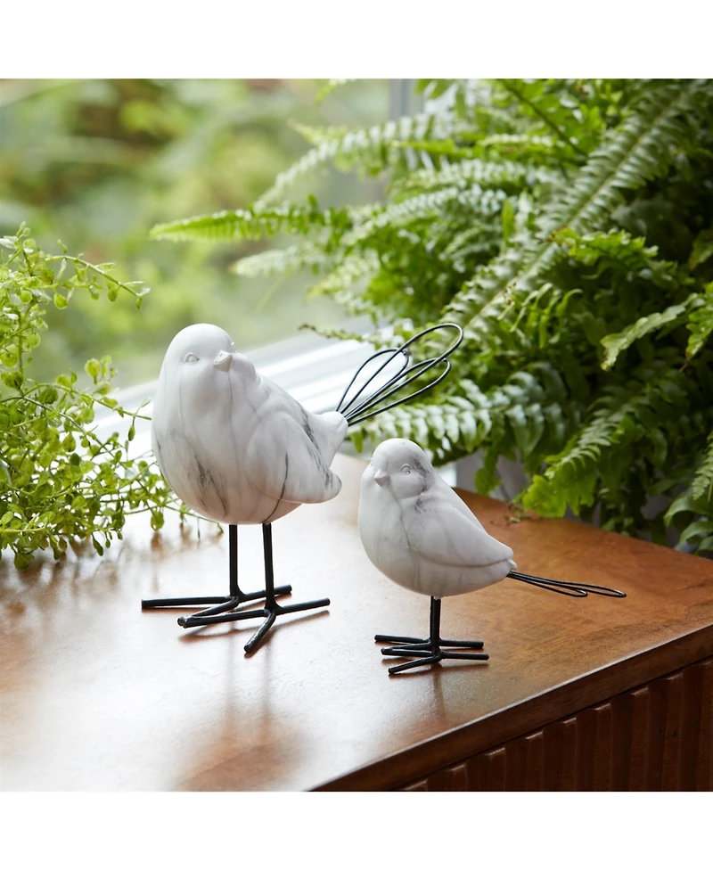 Slickblue Decorative Bird Figurine Stylish Home Accent (Set of 4)