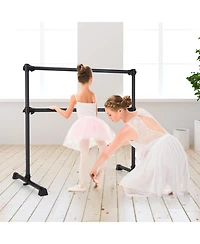 Skonyon 4 Feet Double Ballet Barre Bar with Adjustable Height