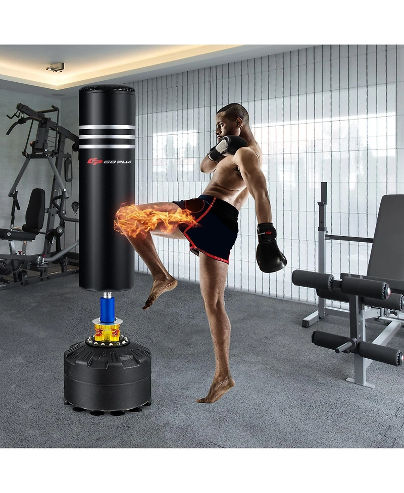 Vebreda 70 Inch Freestanding Punching Boxing Bag with 12 Suction Cup Base