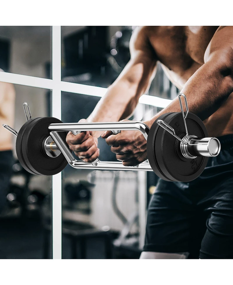 Vebreda 700 Lbs Olympic Triceps Bar with Knurled Handles for Squats Deadlifts Shrugs