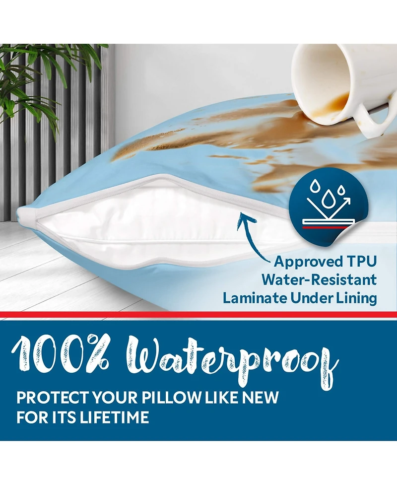Guardmax King Size Waterproof Pillow Protector with Zipper (4 Pack)