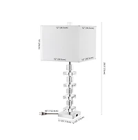 Safavieh Deco Crystal Table Lamp Set Of 2 W/ Usb Port