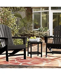 Skonyon 18 Inch Weather Resistant Side Table for Garden Yard Patio