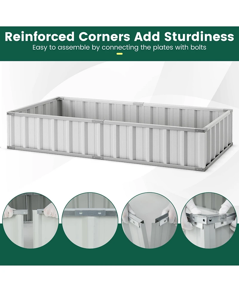 Givimo Galvanized Raised Garden Bed with Greenhouse Cover