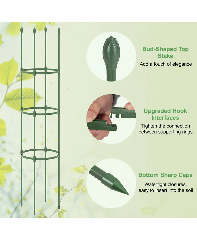 Givimo 2-Pack Garden Trellis Tomato Cage with Adjustable Height