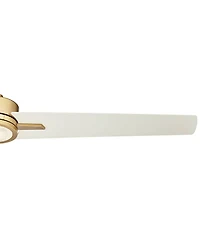 Casa Vieja 60" Monte Largo Modern Indoor Ceiling Fan 3 Blade Led Light Remote Control Soft Brass Finish Bedroom Living Room