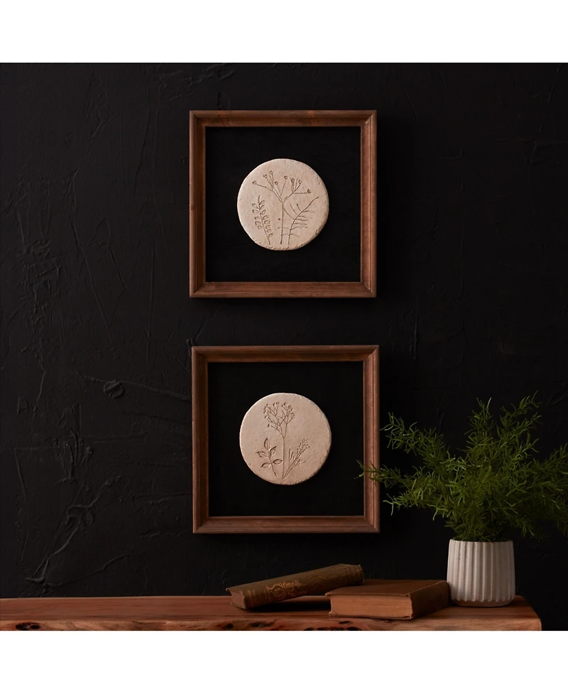 Slickblue Floral Frame (Set of 2) 12"Sq Wood/Mdf