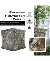 Vebreda 3 Person Portable Pop-Up Ground Tent with Gun Ports and Carrying Bag