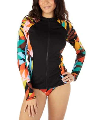 Hurley Juniors Jungle Beach Rash Guard Reversible Bikini Bottoms
