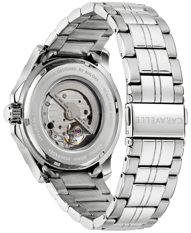 Caravelle Men's Automatic Stainless Steel Bracelet Watch 42mm
