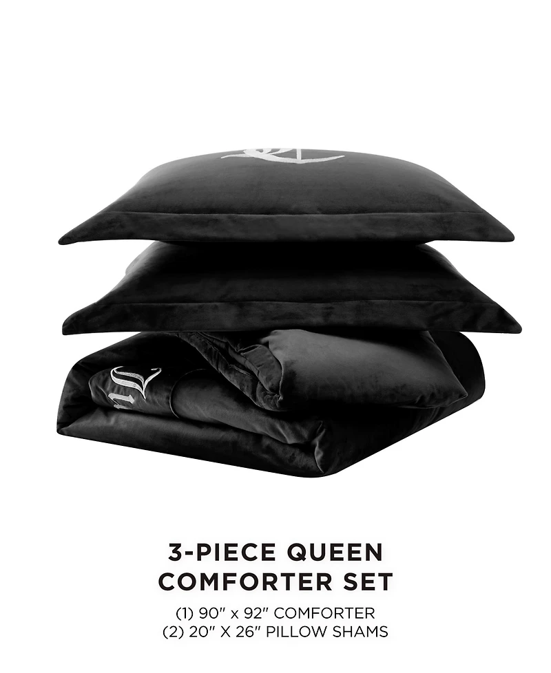 Juicy Couture Reversible Velvet Comforter Set