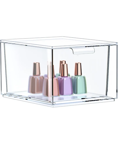 Sorbus Clear Stackable Acrylic Drawer Makeup Organizer - for Vanity, Bathroom, Under Sink, Cabinets, Jewelry, and More