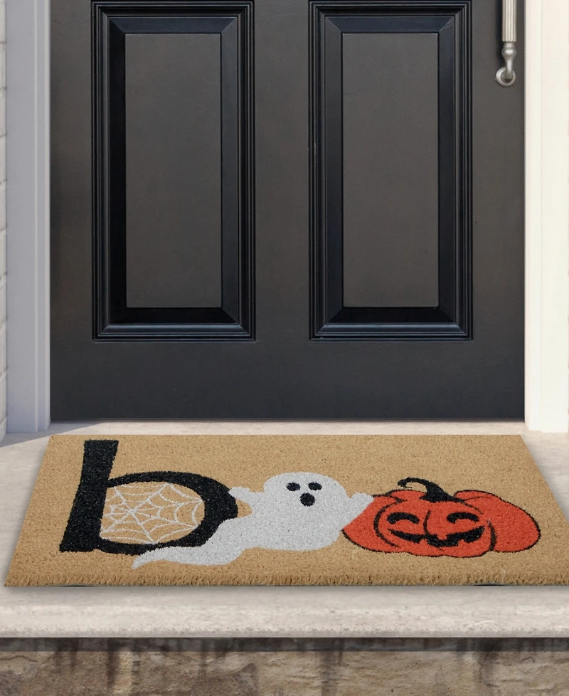 Northlight Natural Coir "Boo" Halloween Doormat, 18" x 30"