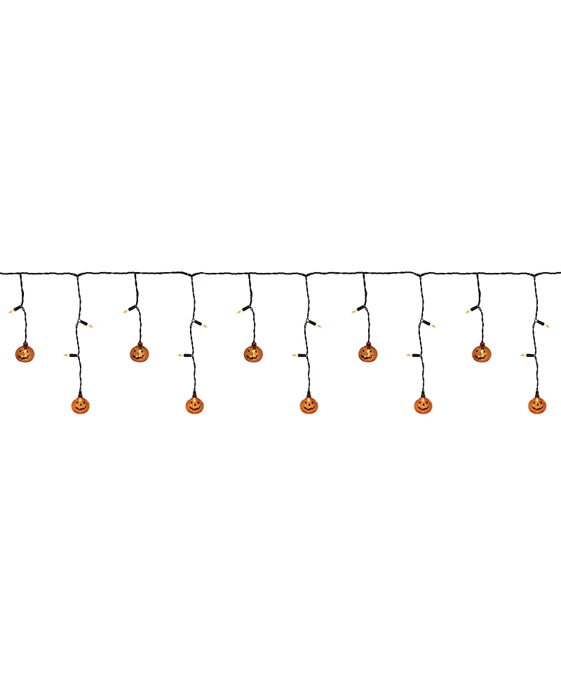Northlight Lighted Pumpkin Curtain Icicle Lights - 5.25'