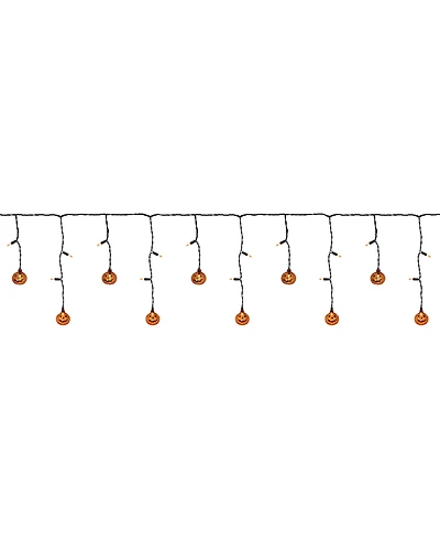 Northlight Lighted Pumpkin Curtain Icicle Lights - 5.25'
