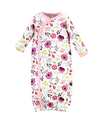 Touched by Nature Baby Girls Organic Cotton Kimono Gowns