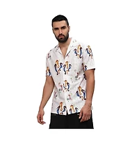 Men's Multicolour Mesh Seahorse Shirt