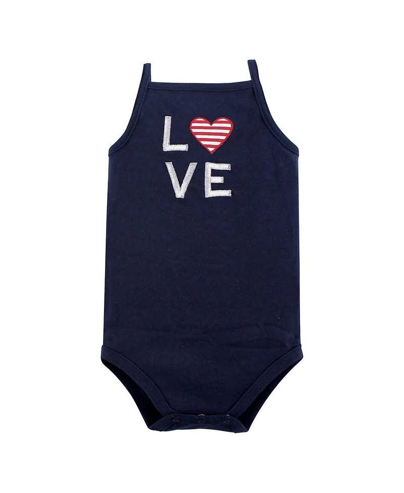 Hudson Baby Girls Cotton Sleeveless Bodysuits