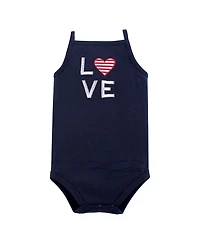 Hudson Baby Girls Cotton Sleeveless Bodysuits
