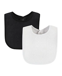 Hudson Baby Girls Drooler Bib with Waterproof Lining