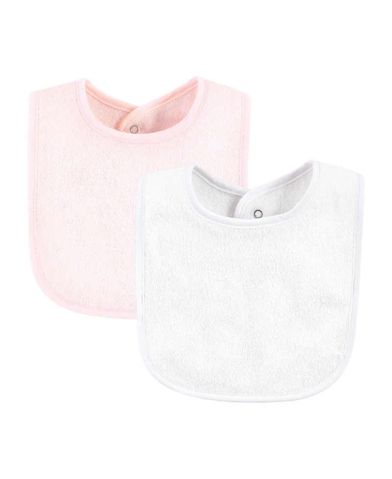 Hudson Baby Girls Drooler Bib with Waterproof Lining