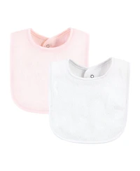 Hudson Baby Girls Drooler Bib with Waterproof Lining
