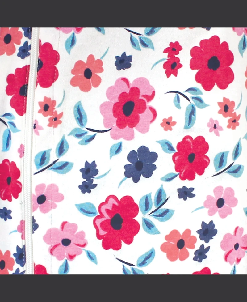 Touched by Nature Baby Girls Natural Cotton Zipper Gowns