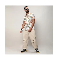 Men's Multicolour Mesh Graphic Shirt
