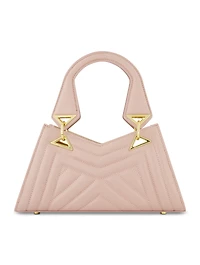 Angular Quilted Napa Leather Handbag