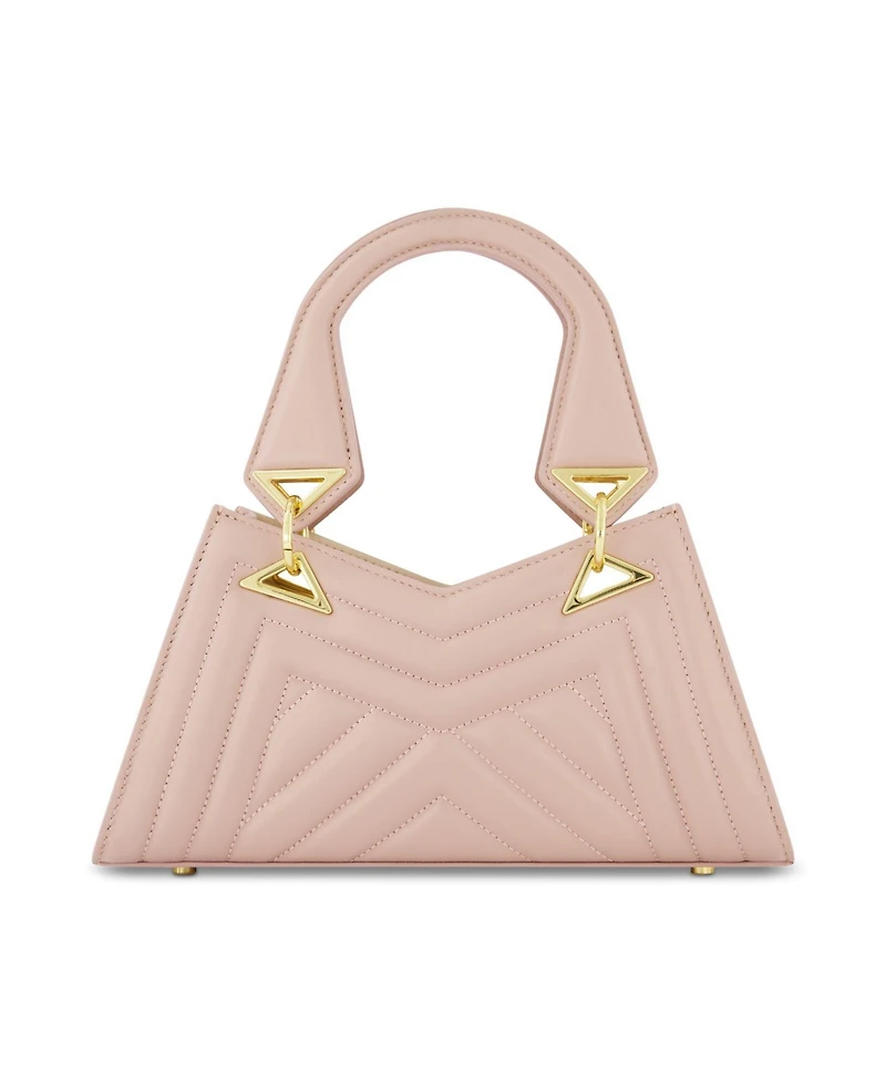 Angular Quilted Napa Leather Handbag