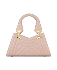 Angular Quilted Napa Leather Handbag